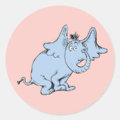 Dr. Seuss | Horton Zijaanzicht Ronde Sticker (Voorkant)