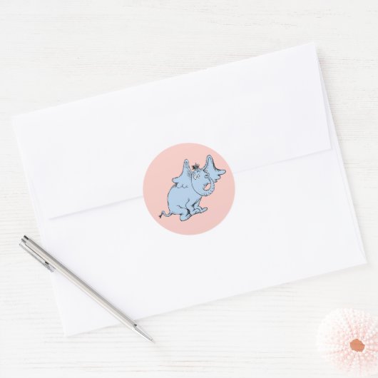 Dr. Seuss | Horton Zijaanzicht Ronde Sticker (Envelop)