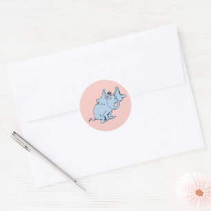 Dr. Seuss   Horton Zijaanzicht Ronde Sticker