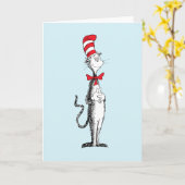Dr. Seuss I Cat in het Pet Staande Tall Kaart (Gele Bloem)