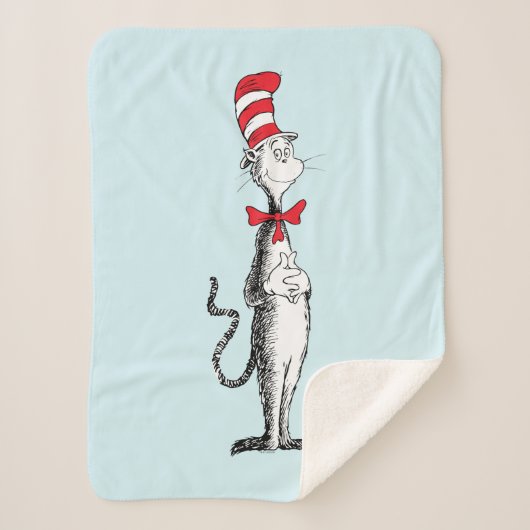 Dr. Seuss I Cat in het Pet Staande Tall Sherpa Deken (Voorkant)