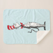 Dr. Seuss I Cat in het Pet Staande Tall Sherpa Deken (Voorkant (horizontaal))