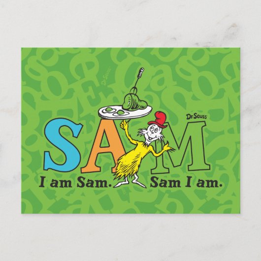 Dr. Seuss | Ik ben Sam. Sam ben ik. Briefkaart (Voorkant)