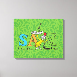 Dr. Seuss   Ik ben Sam. Sam ben ik. Canvas Afdruk