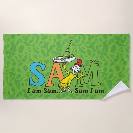 Dr. Seuss | Ik ben Sam. Sam ben ik. Strandlaken (Voorkant)