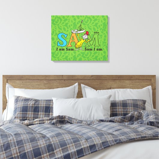 Dr. Seuss | Ik ben Sam. Sam ik ben. Canvas Afdruk (Insitu (Slaapkamer))