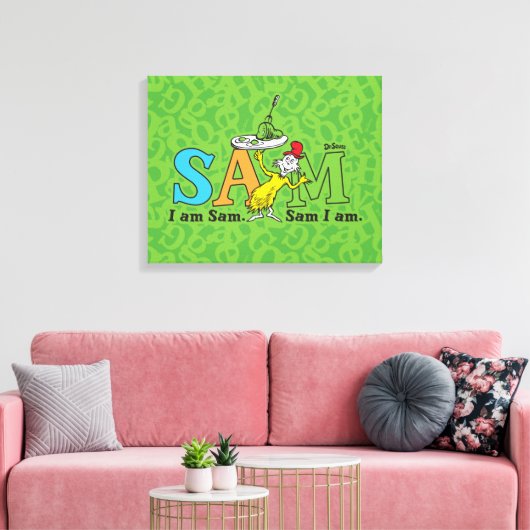 Dr. Seuss | Ik ben Sam. Sam ik ben. Canvas Afdruk (Insitu (Woonkamer))