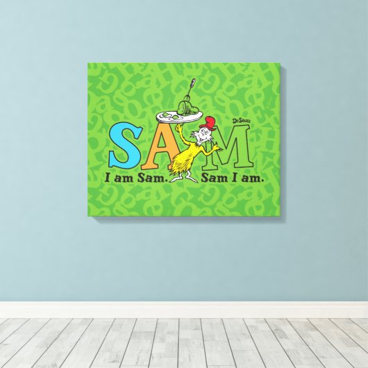 Dr. Seuss | Ik ben Sam. Sam ik ben. Canvas Afdruk (Insitu (Houten vloer))