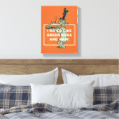 Dr. Seuss| Ik doe dat als groene eieren en ham Canvas Afdruk (Insitu (Slaapkamer))
