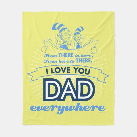 Dr. Seuss | Ik hou overal van je vader Fleece Deken (Voorkant)