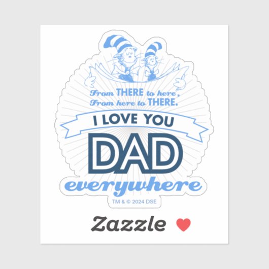 Dr. Seuss | Ik hou overal van je vader Sticker (Vel)