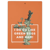 Dr. Seuss | Ik hou van groene eieren en ham Klembord (Achterkant)
