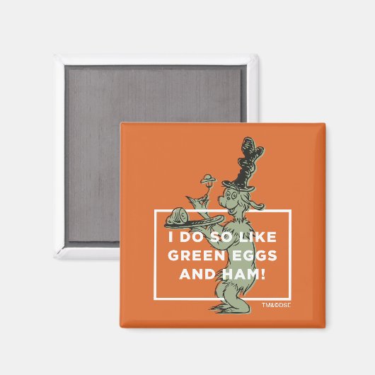 Dr. Seuss | Ik hou van groene eieren en ham Magneet (Voorkant / Achterkant)