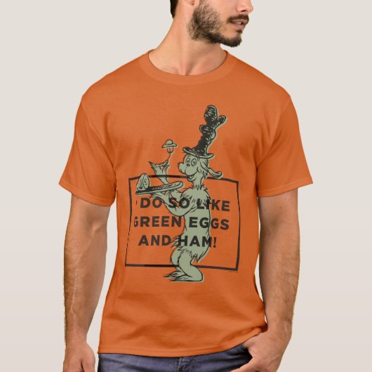 Dr. Seuss | Ik hou van groene eieren en ham T-shirt (Voorkant)