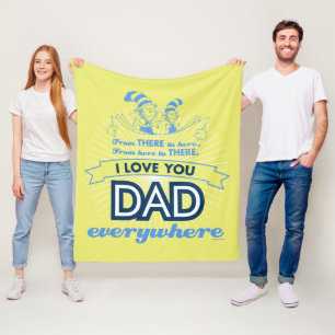 Dr. Seuss Ik hou van je papa overal Fleece Deken