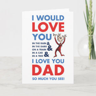 Dr. Seuss   Ik hou zo veel van jou papa zie je Kaart