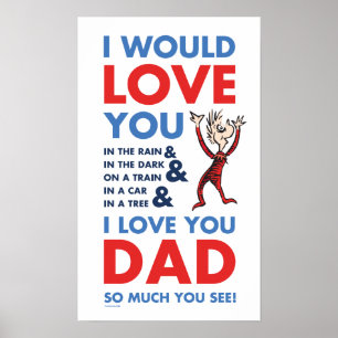 Dr. Seuss Ik hou zo veel van jou papa, zie je Poster