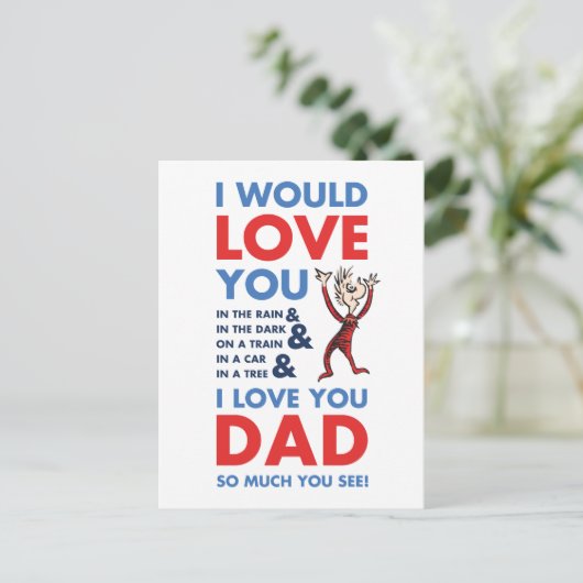 Dr. Seuss | Ik hou zoveel van je vader dat je ziet Briefkaart (Staand voorkant)