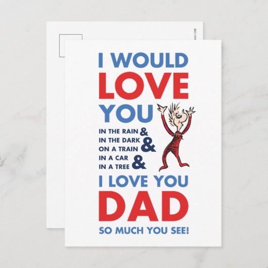 Dr. Seuss | Ik hou zoveel van je vader dat je ziet Briefkaart (Voorkant / Achterkant)