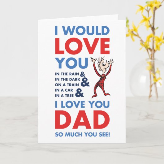 Dr. Seuss | Ik hou zoveel van je vader dat je ziet Kaart (Gele Bloem)