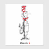 Dr. Seuss Ik Kat in de Hoed Staand Hoog Sticker (Vel)