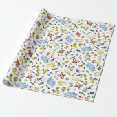 Dr. Seuss Karakter Confetti | Kinderverjaardag Cadeaupapier (Uitgerold)
