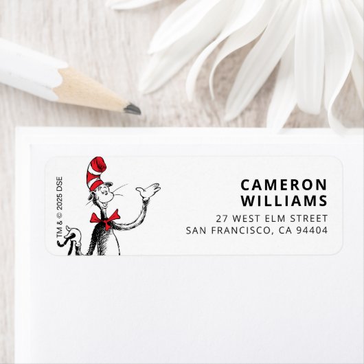 Dr. Seuss Karakter Confetti | Kinderverjaardag Etiket (Insitu)