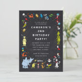Dr. Seuss Karakter Confetti | Kinderverjaardag Kaart (Staand voorkant)