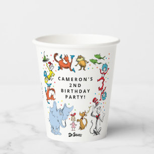 Dr. Seuss Karakter Confetti Kinderverjaardag Papieren Bekers
