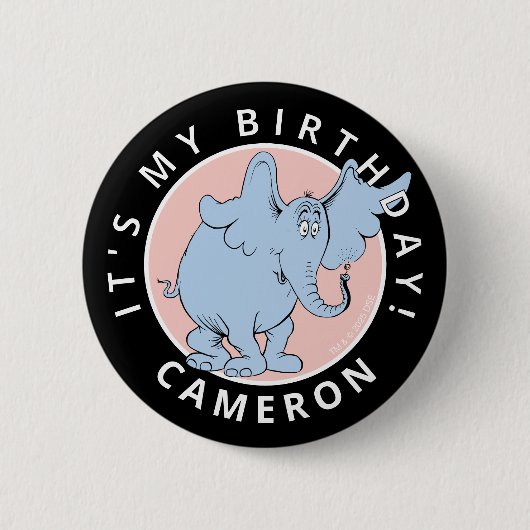 Dr. Seuss Karakter Confetti | Kinderverjaardag Ronde Button 5,7 Cm (Voorkant)