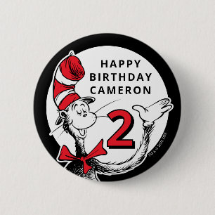 Dr. Seuss Karakter Confetti Kinderverjaardag Ronde Button 5,7 Cm