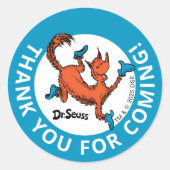 Dr. Seuss Karakter Confetti | Kinderverjaardag Ronde Sticker (Voorkant)