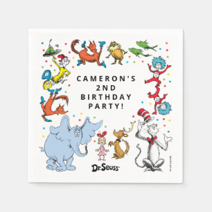Dr. Seuss Karakter Confetti Kinderverjaardag Servet