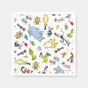 Dr. Seuss Karakter Confetti Kinderverjaardag Servet
