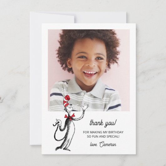 Dr. Seuss Karakter Confetti | Verjaardag kinderen Bedankkaart (Voorkant)