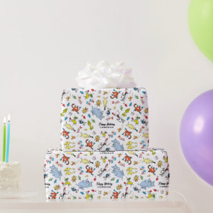 Dr. Seuss Karakter Confetti   Verjaardag kinderen Cadeaupapier