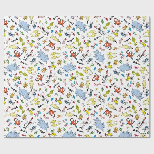 Dr. Seuss Karakter Confetti | Verjaardag kinderen Cadeaupapier (Vlak)