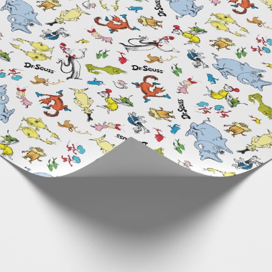 Dr. Seuss Karakter Confetti | Verjaardag kinderen Cadeaupapier (Hoek)