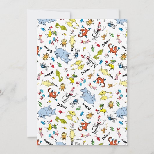 Dr. Seuss Karakter Confetti | Verjaardag kinderen Kaart (Achterkant)