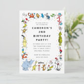 Dr. Seuss Karakter Confetti | Verjaardag kinderen Kaart (Staand voorkant)