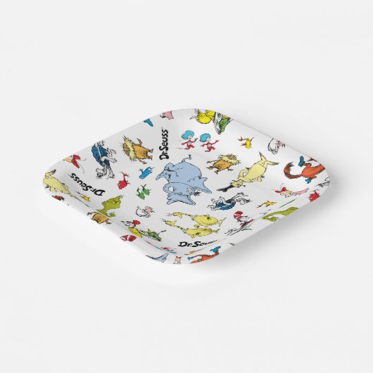 Dr. Seuss Karakter Confetti | Verjaardag kinderen Papieren Bordje (Gebogen)
