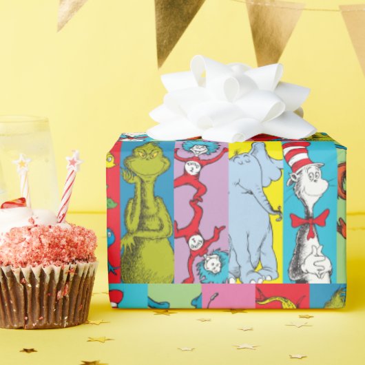 Dr. Seuss | Karakter Segment Cadeaupapier (Verjaardagsfeest)