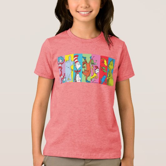 Dr. Seuss | Karakter Segment Tri-Blend Shirt (Voorkant)