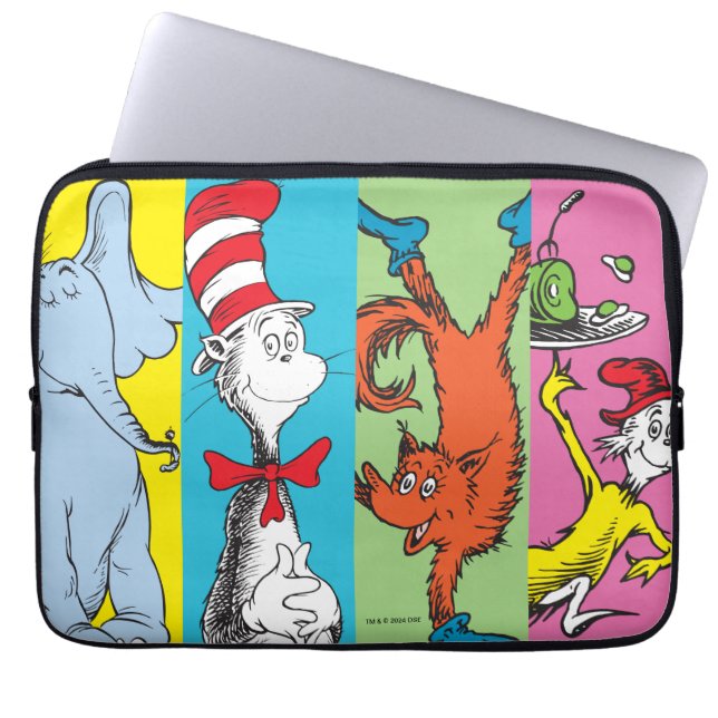 Dr. Seuss | Karakter Slice Laptop Sleeve (Voorkant)
