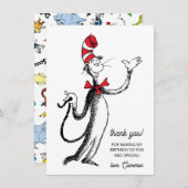 Dr. Seuss Karakterconfetti | Kinderverjaardag Bedankkaart (Voorkant / Achterkant)