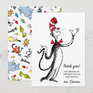 Dr. Seuss Karakterconfetti Kinderverjaardag Bedankkaart