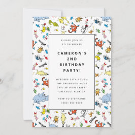 Dr. Seuss Karakterpatroon | Verjaardag kinderen Kaart