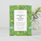 Dr. Seuss Karakterpatroon | Verjaardag kinderen Kaart (Staand voorkant)