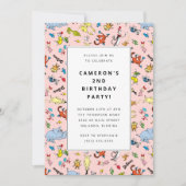 Dr. Seuss Karakterpatroon | Verjaardag kinderen Kaart (Voorkant)