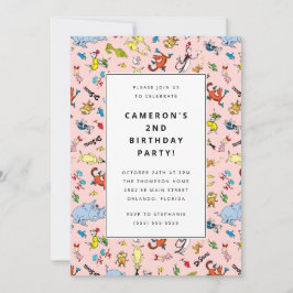 Dr. Seuss Karakterpatroon | Verjaardag kinderen Kaart